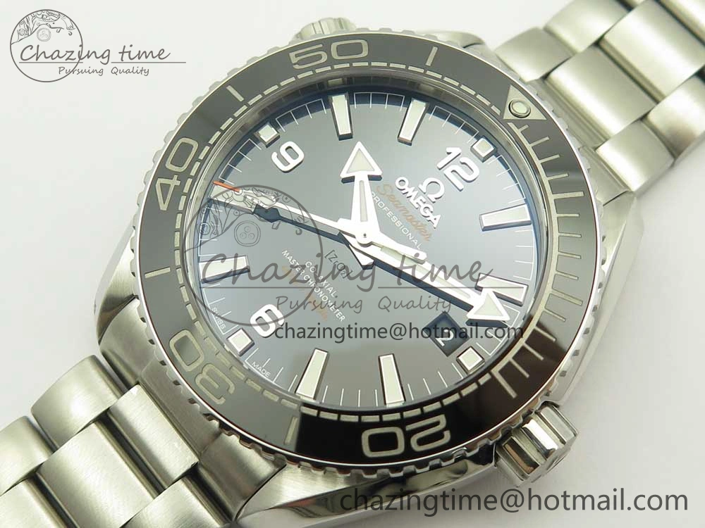 Affordable Planet Ocean 43.5mm SS VSF 1:1 Best Edition Black Ceramic Bezel and Dial on SS Bracelet A8900 Super Clone 7973