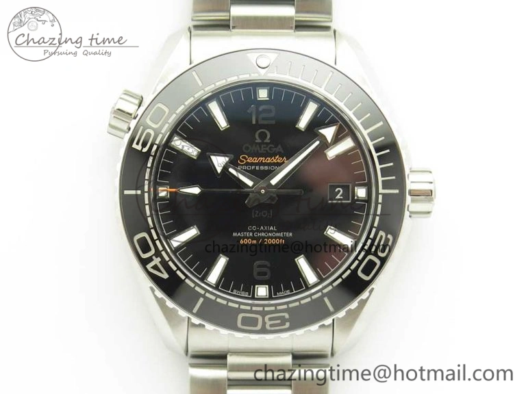 Affordable Planet Ocean 43.5mm SS VSF 1:1 Best Edition Black Ceramic Bezel and Dial on SS Bracelet A8900 Super Clone 7973