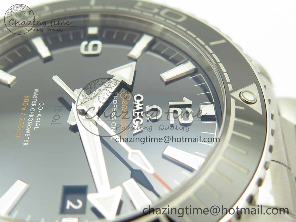 Affordable Planet Ocean 43.5mm SS VSF 1:1 Best Edition Black Ceramic Bezel and Dial on SS Bracelet A8900 Super Clone 7973