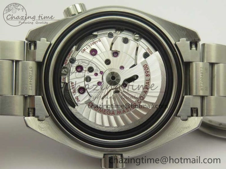 Planet Ocean 43.5mm SS VSF 1:1 Best Edition Black Orange Bezel Black Dial on SS Bracelet A8900 Super Clone BestValue 8003
