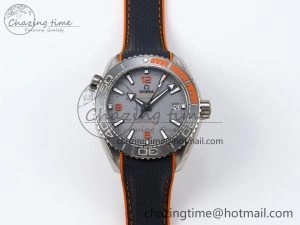 Planet Ocean 43.5mm SS VSF 1:1 Best Edition Black Orange Bezel Gray Dial on Nylon Strap A8900 Super Clone V Elegant 7730
