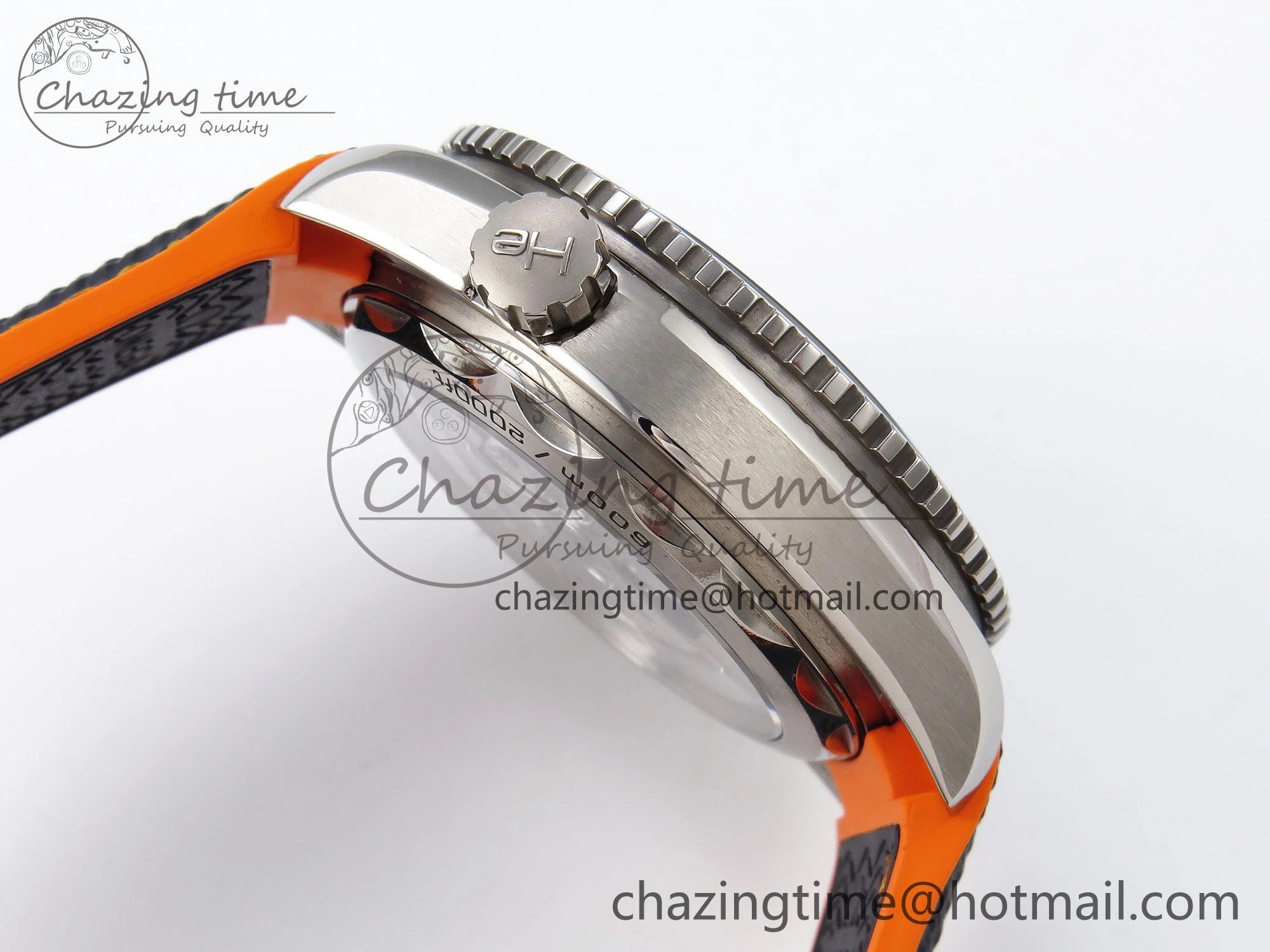 Planet Ocean 43.5mm SS VSF 1:1 Best Edition Black Orange Bezel Gray Dial on Nylon Strap A8900 Super Clone V Elegant 7730