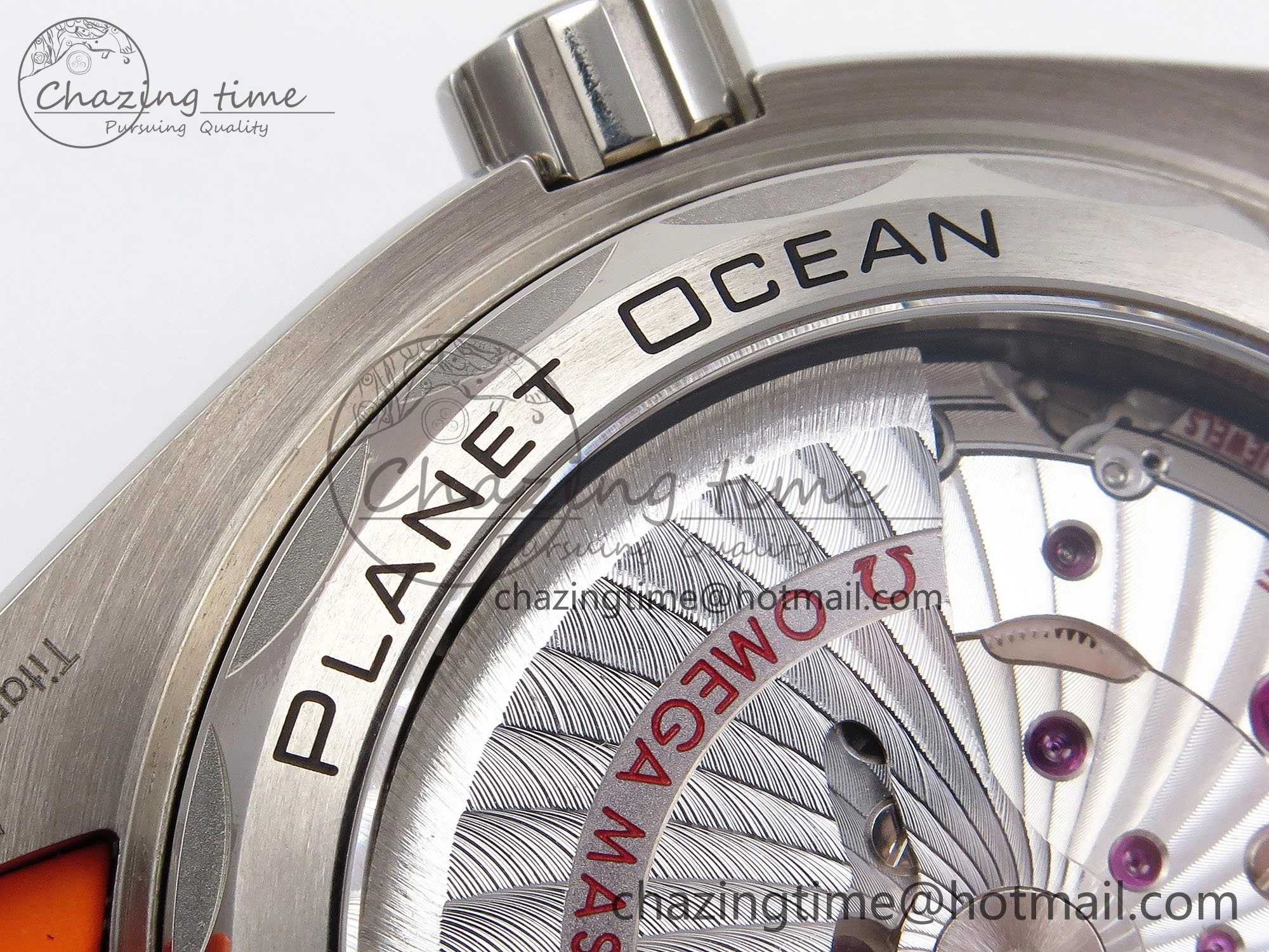 Planet Ocean 43.5mm SS VSF 1:1 Best Edition Black Orange Bezel Gray Dial on Nylon Strap A8900 Super Clone V Elegant 7730