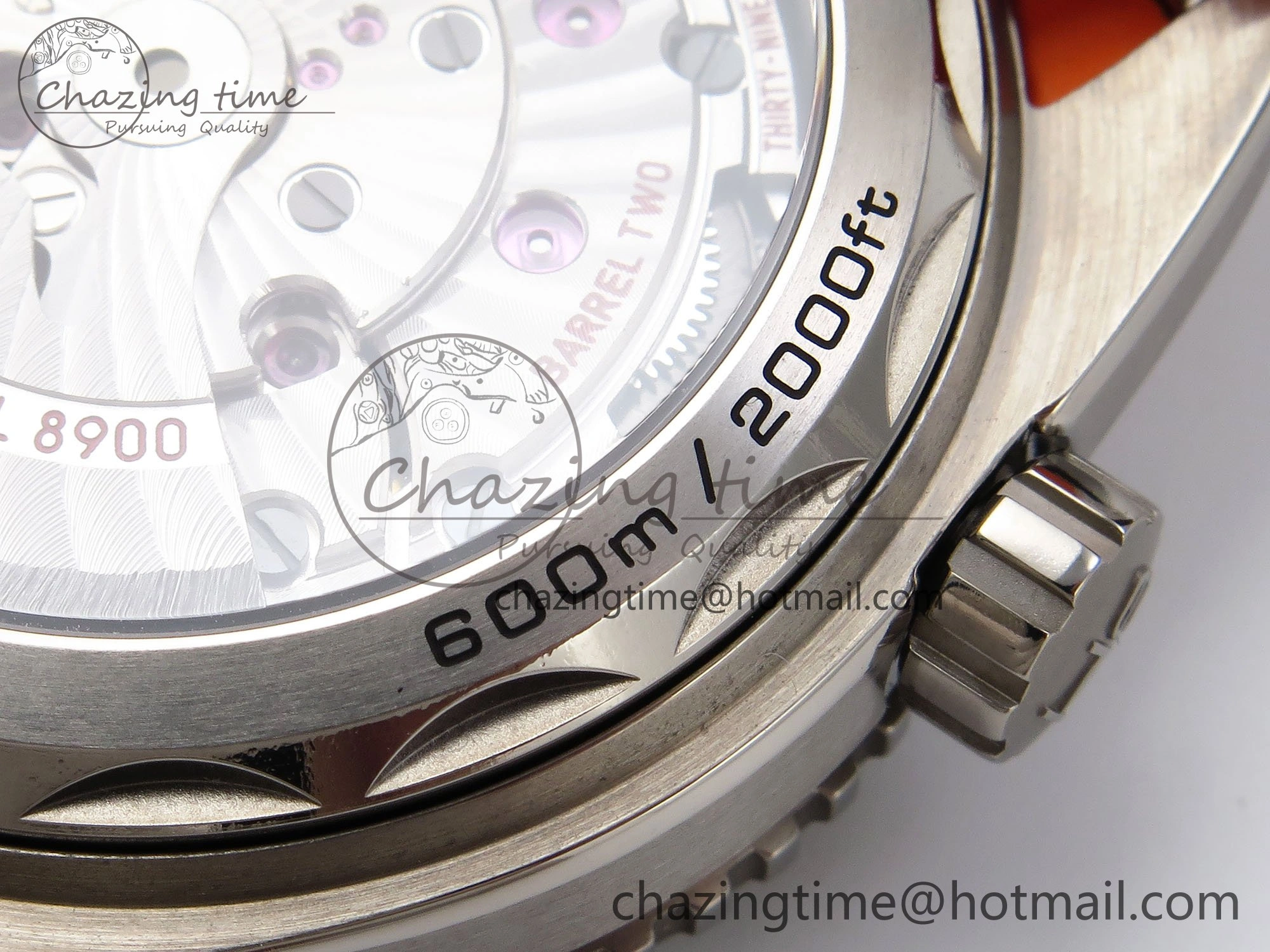 Planet Ocean 43.5mm SS VSF 1:1 Best Edition Black Orange Bezel Gray Dial on Nylon Strap A8900 Super Clone V Elegant 7730