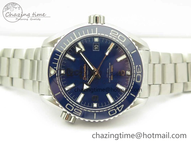 Planet Ocean 43.5mm SS VSF 1:1 Best Edition Blue Ceramic Bezel and Dial on SS Bracelet A8900 Super Clone SmoothTexture 7974