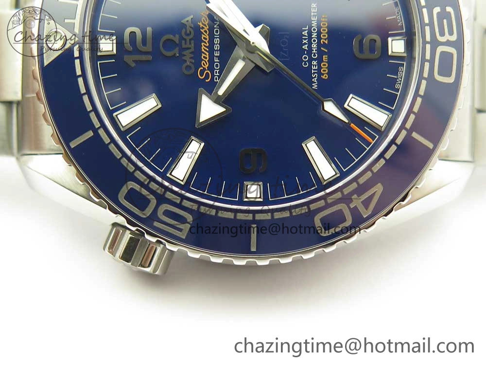 Planet Ocean 43.5mm SS VSF 1:1 Best Edition Blue Ceramic Bezel and Dial on SS Bracelet A8900 Super Clone SmoothTexture 7974