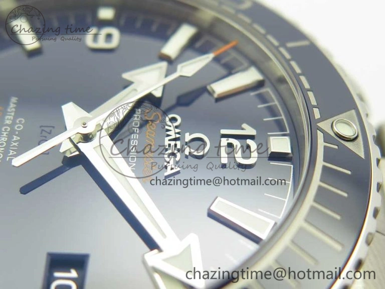 Planet Ocean 43.5mm SS VSF 1:1 Best Edition Blue Ceramic Bezel and Dial on SS Bracelet A8900 Super Clone SmoothTexture 7974