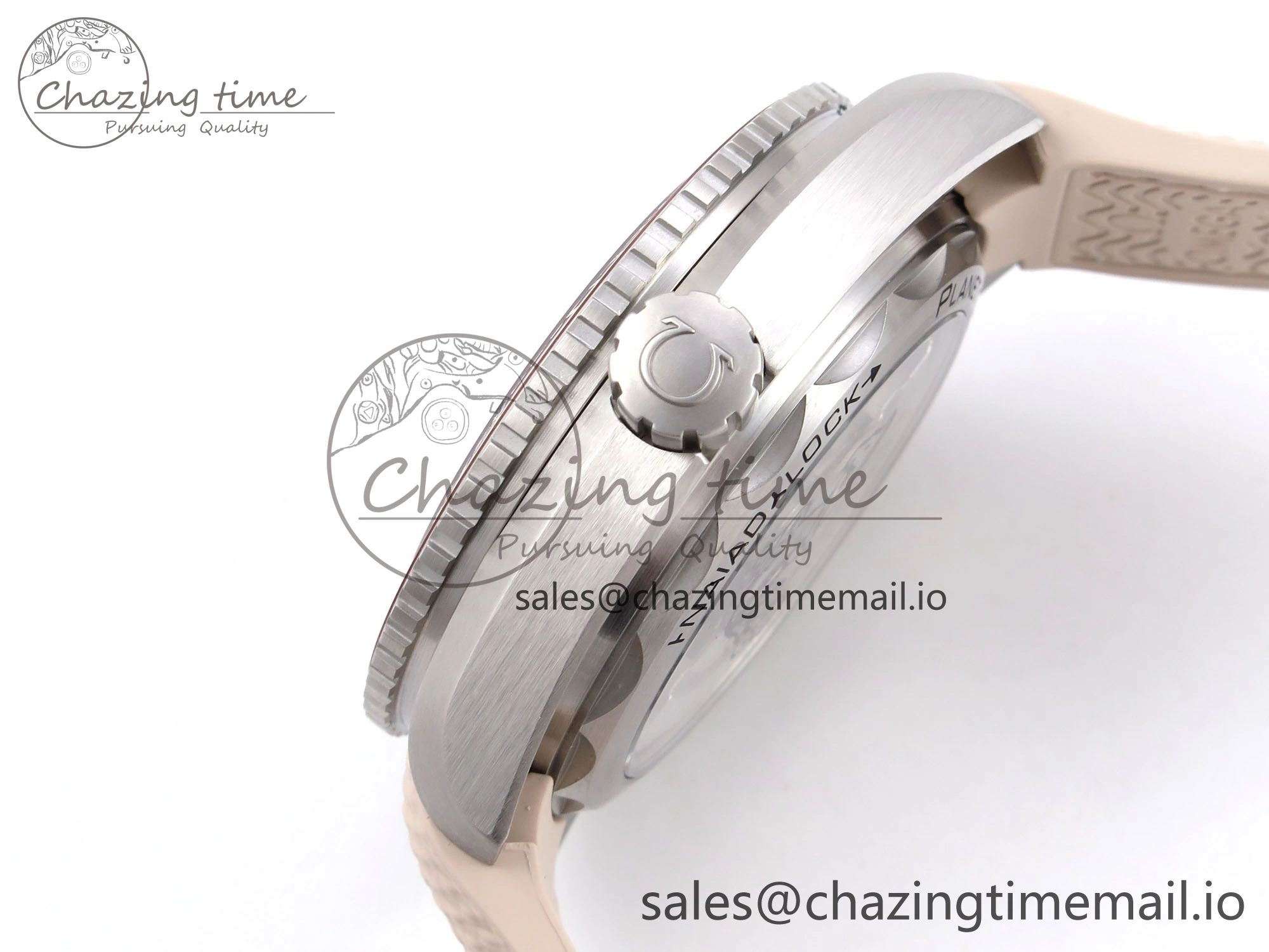 Premium Planet Ocean 43.5mm SS VSF 1:1 Best Edition Brown Bezel Sand Dial on Sand Rubber Strap A8900 Super Clone 7710