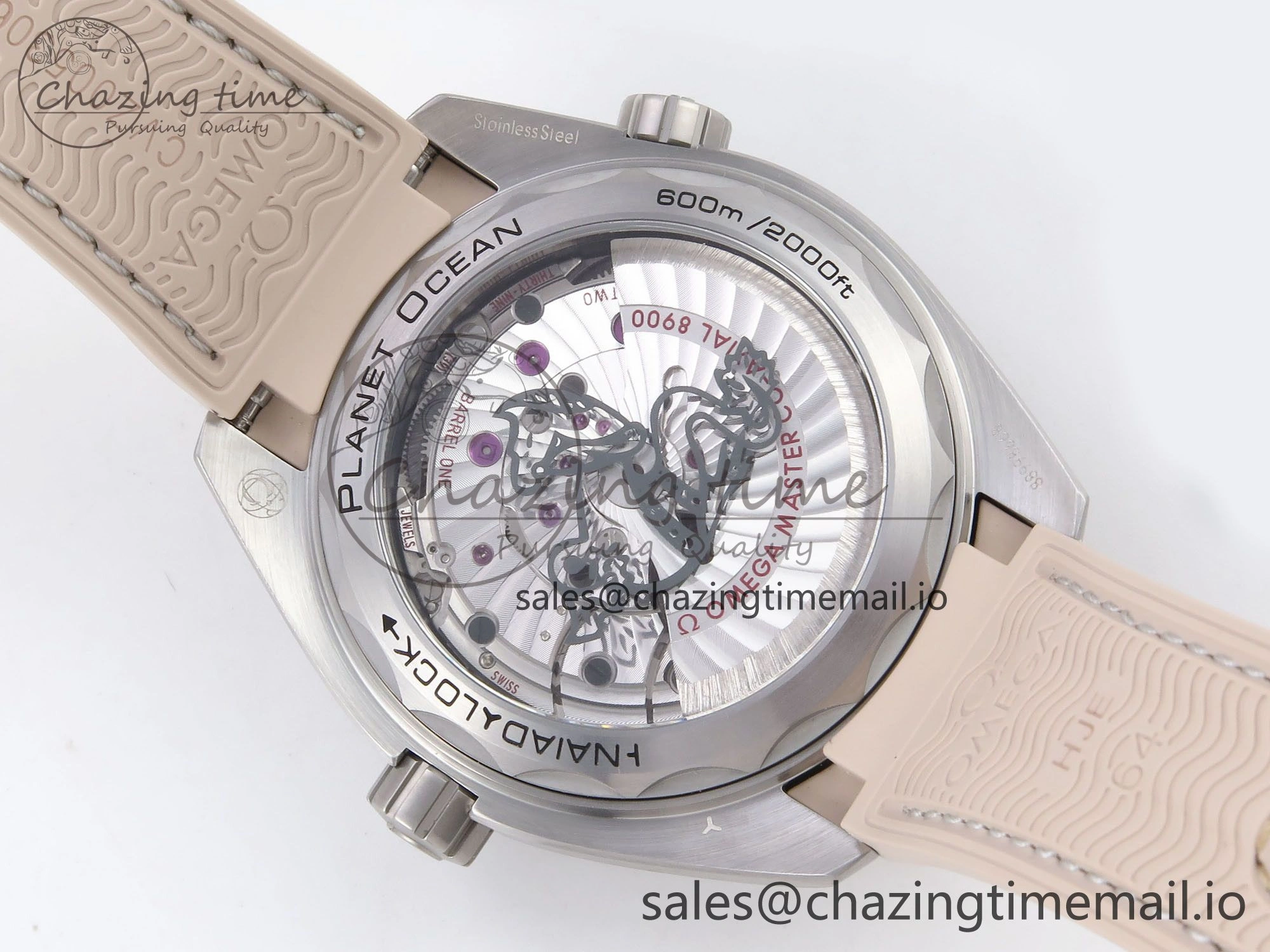 Premium Planet Ocean 43.5mm SS VSF 1:1 Best Edition Brown Bezel Sand Dial on Sand Rubber Strap A8900 Super Clone 7710