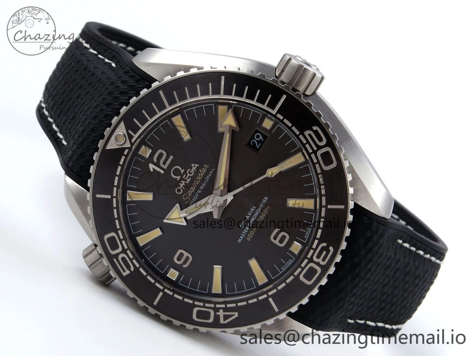 ModernLook Planet Ocean 43.5mm SS VSF 1:1 Best Edition Gray Bezel Gray Dial on Black Rubber Strap A8900 Super Clone 7712