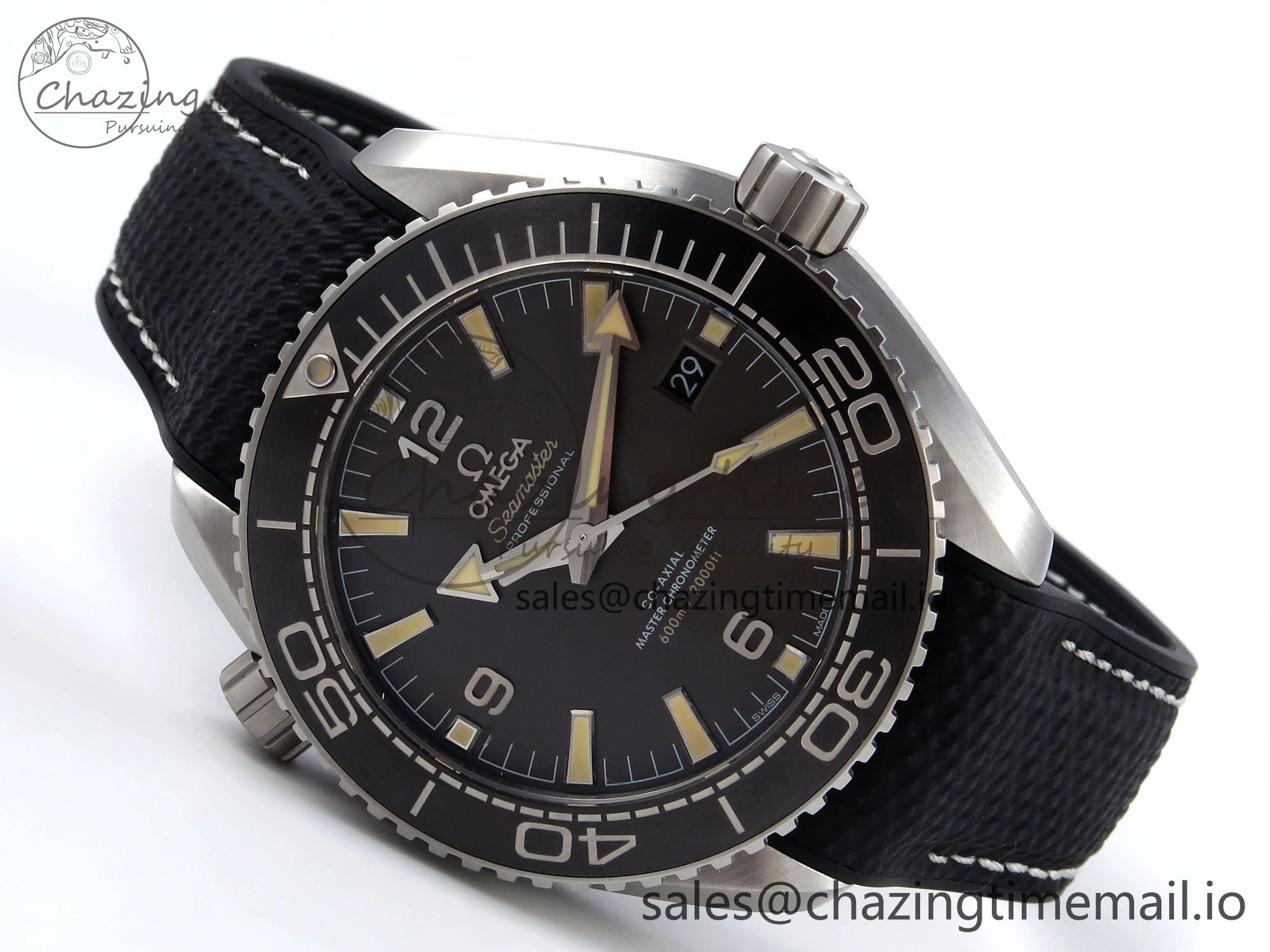 ModernLook Planet Ocean 43.5mm SS VSF 1:1 Best Edition Gray Bezel Gray Dial on Black Rubber Strap A8900 Super Clone 7712