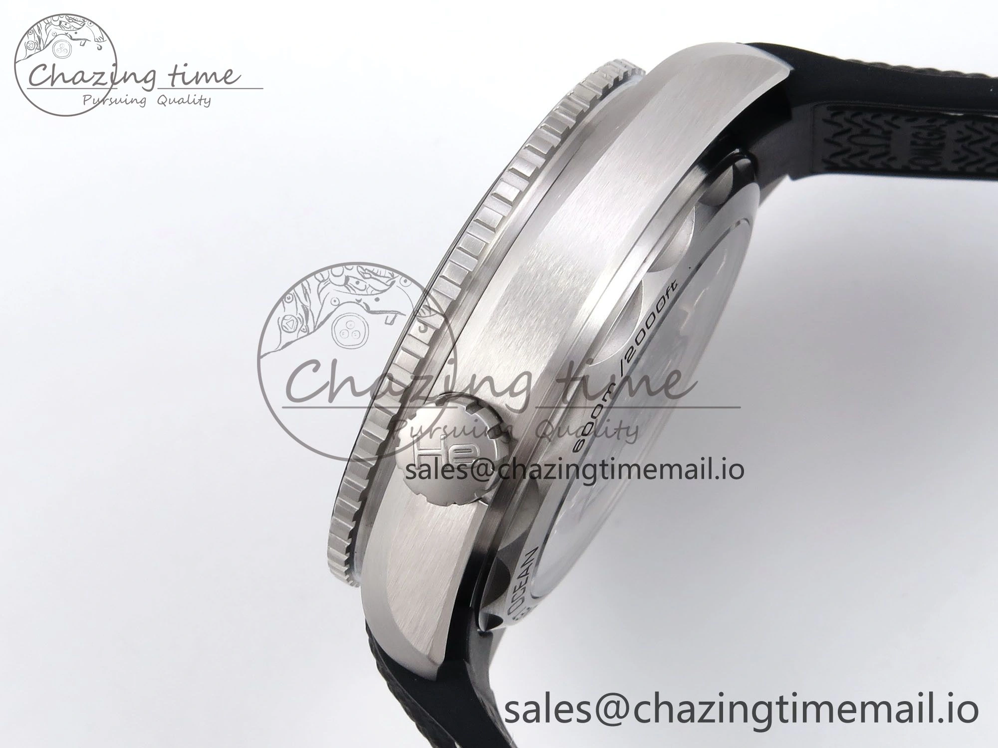 ModernLook Planet Ocean 43.5mm SS VSF 1:1 Best Edition Gray Bezel Gray Dial on Black Rubber Strap A8900 Super Clone 7712