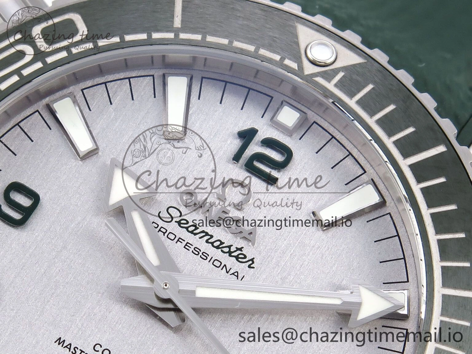 Vibrant Planet Ocean 43.5mm SS VSF 1:1 Best Edition Green Bezel White Dial on Green Rubber Strap A8900 Super Clone 7713