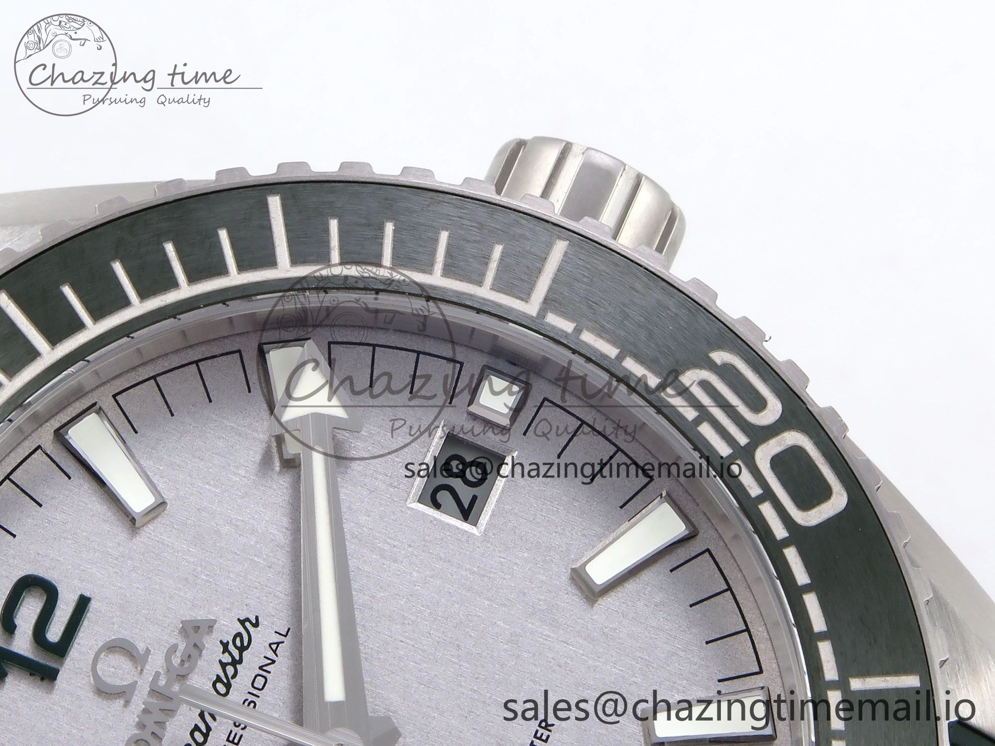 Vibrant Planet Ocean 43.5mm SS VSF 1:1 Best Edition Green Bezel White Dial on Green Rubber Strap A8900 Super Clone 7713