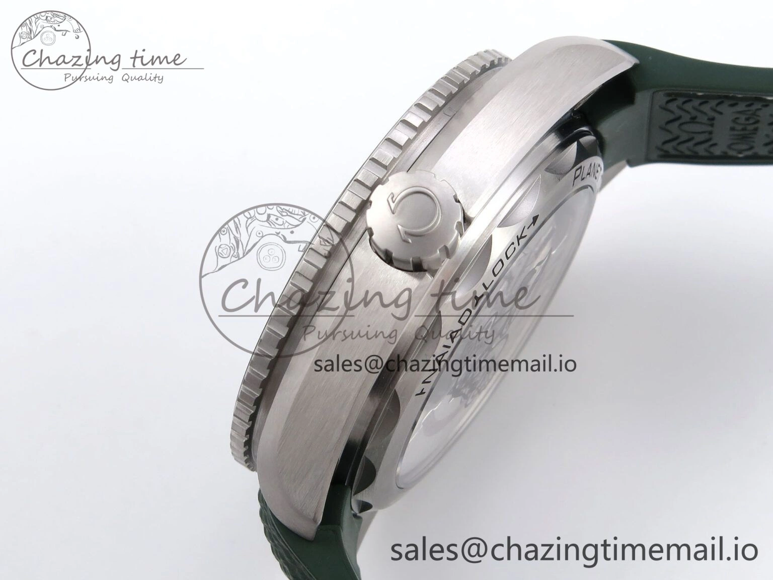 Vibrant Planet Ocean 43.5mm SS VSF 1:1 Best Edition Green Bezel White Dial on Green Rubber Strap A8900 Super Clone 7713
