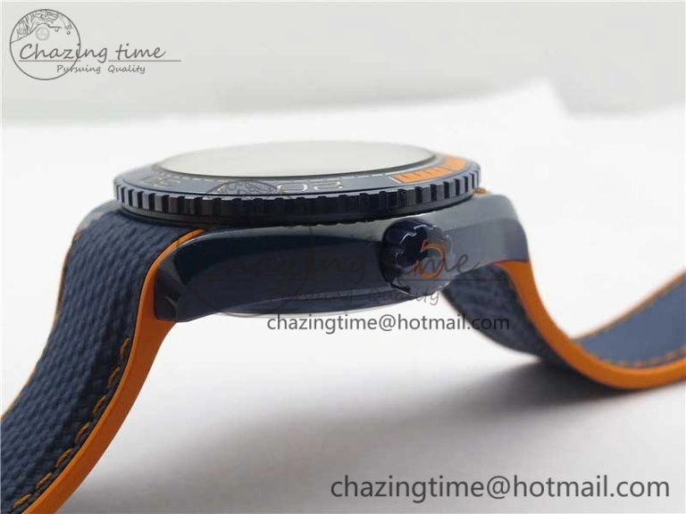 Planet Ocean 45.5mm Big Blue Real Ceramic VSF 1:1 Best Edition on Blue Rubber Strap A8906 Super Clone Sustainable 7896
