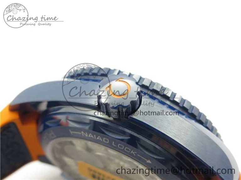 Planet Ocean 45.5mm Big Blue Real Ceramic VSF 1:1 Best Edition on Blue Rubber Strap A8906 Super Clone Sustainable 7896