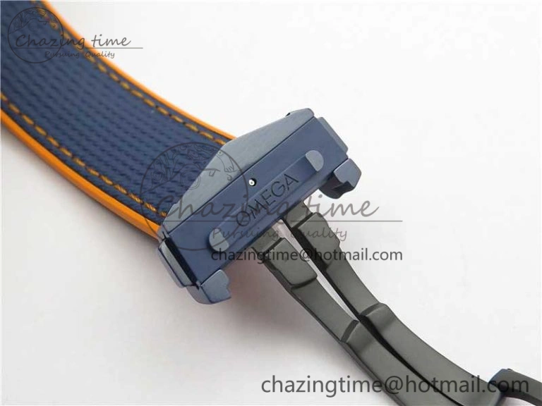 Planet Ocean 45.5mm Big Blue Real Ceramic VSF 1:1 Best Edition on Blue Rubber Strap A8906 Super Clone Sustainable 7896