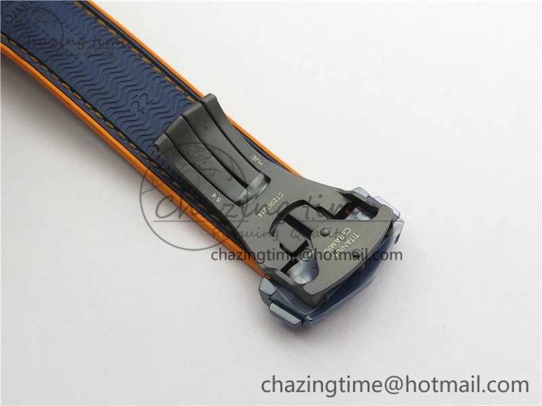 Planet Ocean 45.5mm Big Blue Real Ceramic VSF 1:1 Best Edition on Blue Rubber Strap A8906 Super Clone Sustainable 7896