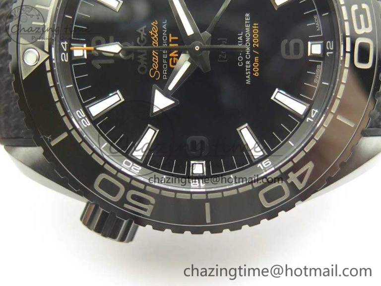 Lightweight Planet Ocean 45.5mm Deep Black Real Ceramic VSF 1:1 Best Edition on Black Nylon Strap A8906 Super Clone 7987