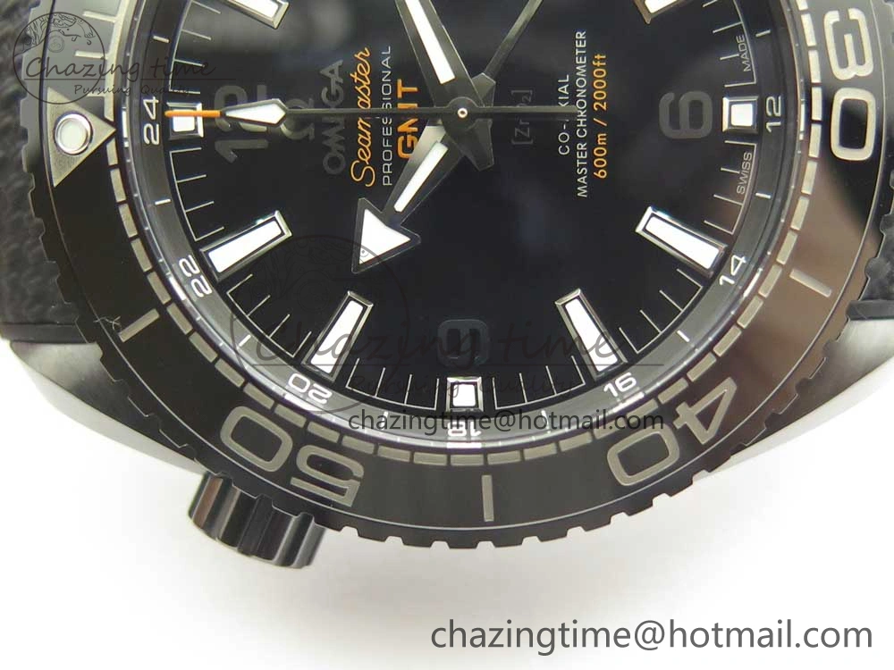 Lightweight Planet Ocean 45.5mm Deep Black Real Ceramic VSF 1:1 Best Edition on Black Nylon Strap A8906 Super Clone 7987