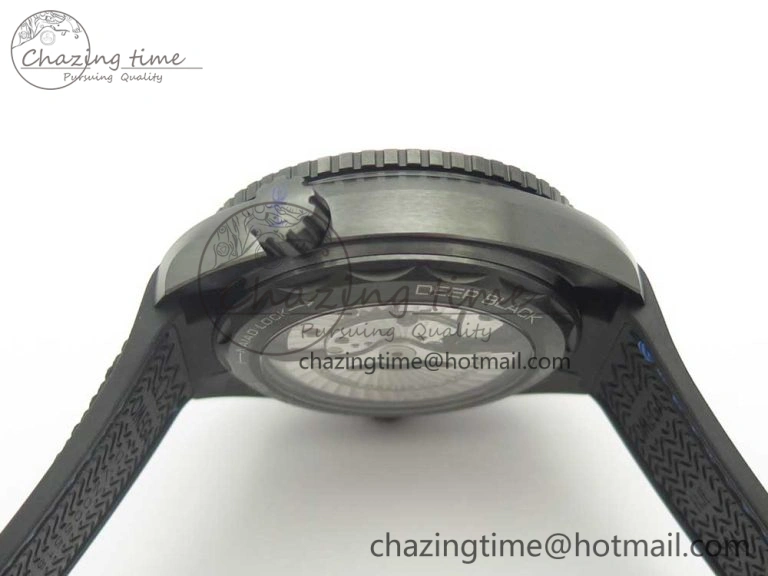 ComfortFit Planet Ocean 45.5mm Deep Black blue Real Ceramic VSF 1:1 Best Edition on Black Nylon Strap A8906 Super Clone 7985