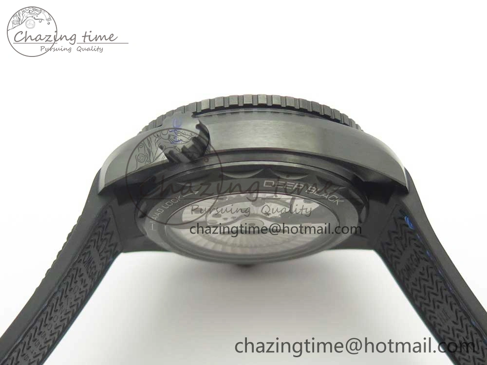 ComfortFit Planet Ocean 45.5mm Deep Black blue Real Ceramic VSF 1:1 Best Edition on Black Nylon Strap A8906 Super Clone 7985