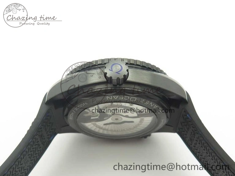 ComfortFit Planet Ocean 45.5mm Deep Black blue Real Ceramic VSF 1:1 Best Edition on Black Nylon Strap A8906 Super Clone 7985