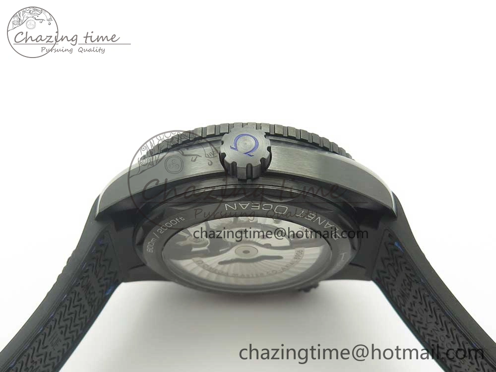 ComfortFit Planet Ocean 45.5mm Deep Black blue Real Ceramic VSF 1:1 Best Edition on Black Nylon Strap A8906 Super Clone 7985