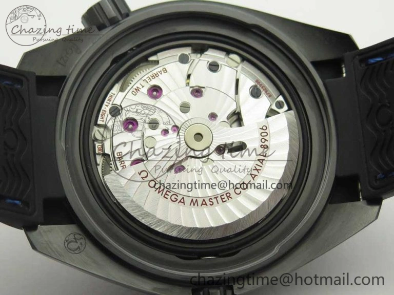 ComfortFit Planet Ocean 45.5mm Deep Black blue Real Ceramic VSF 1:1 Best Edition on Black Nylon Strap A8906 Super Clone 7985