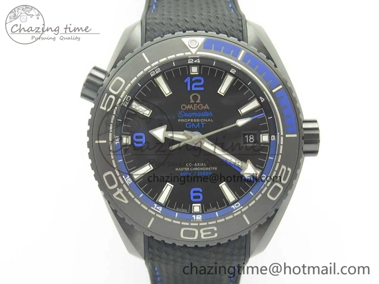 ComfortFit Planet Ocean 45.5mm Deep Black blue Real Ceramic VSF 1:1 Best Edition on Black Nylon Strap A8906 Super Clone 7985