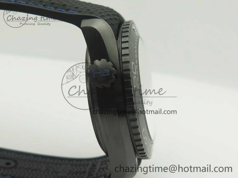 ComfortFit Planet Ocean 45.5mm Deep Black blue Real Ceramic VSF 1:1 Best Edition on Black Nylon Strap A8906 Super Clone 7985