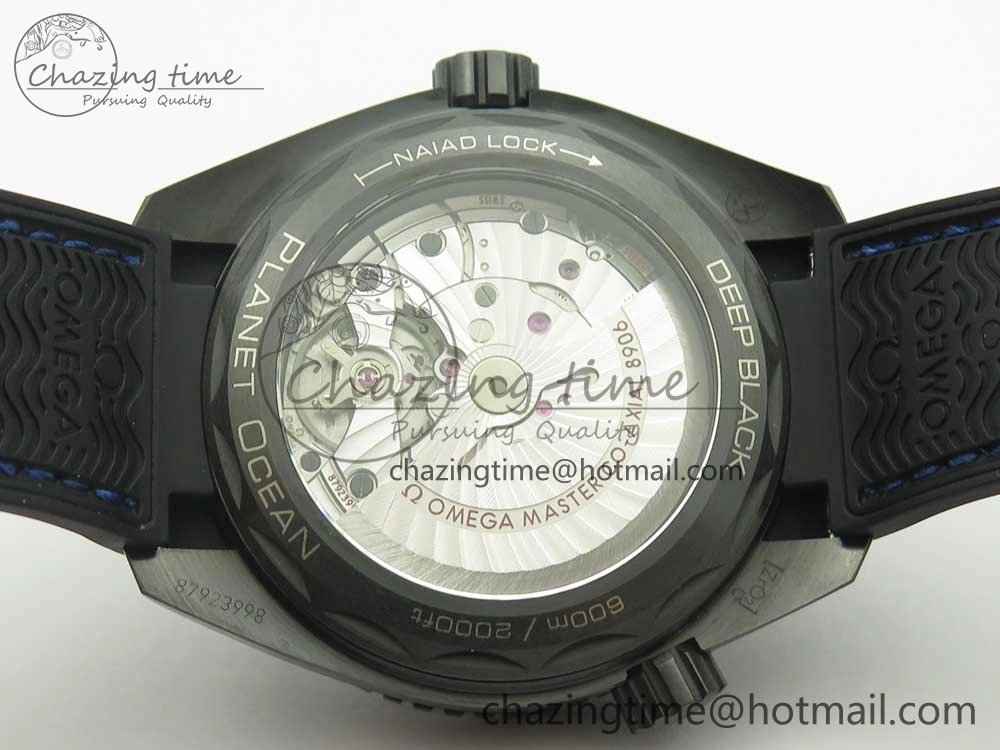 ComfortFit Planet Ocean 45.5mm Deep Black blue Real Ceramic VSF 1:1 Best Edition on Black Nylon Strap A8906 Super Clone 7985