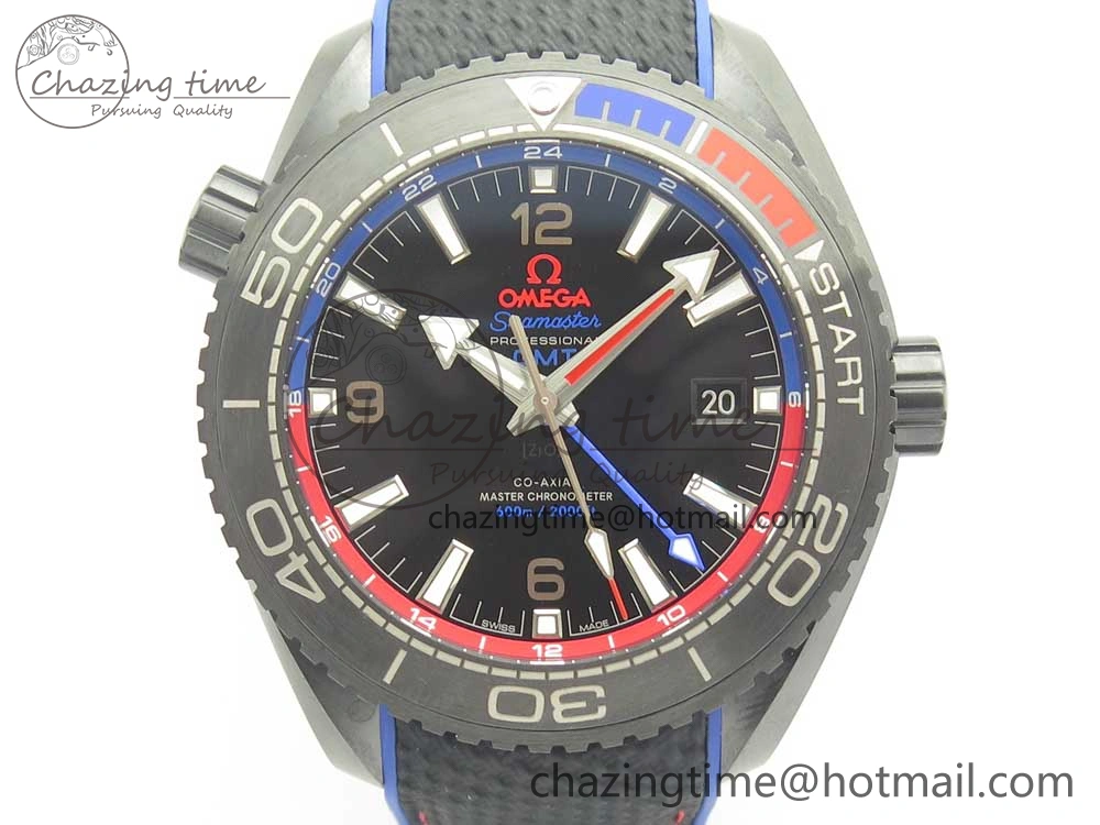 Effortless Planet Ocean 45.5mm ETNZ “Deep Black” Real Ceramic VSF 1:1 Best Edition on Black Nylon Strap A8906 Super Clone 7978