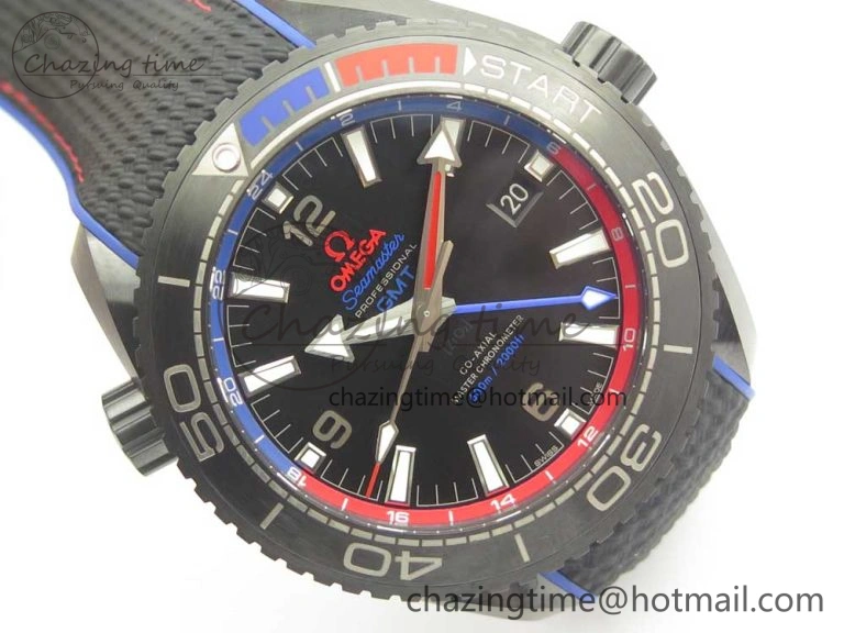 Effortless Planet Ocean 45.5mm ETNZ “Deep Black” Real Ceramic VSF 1:1 Best Edition on Black Nylon Strap A8906 Super Clone 7978
