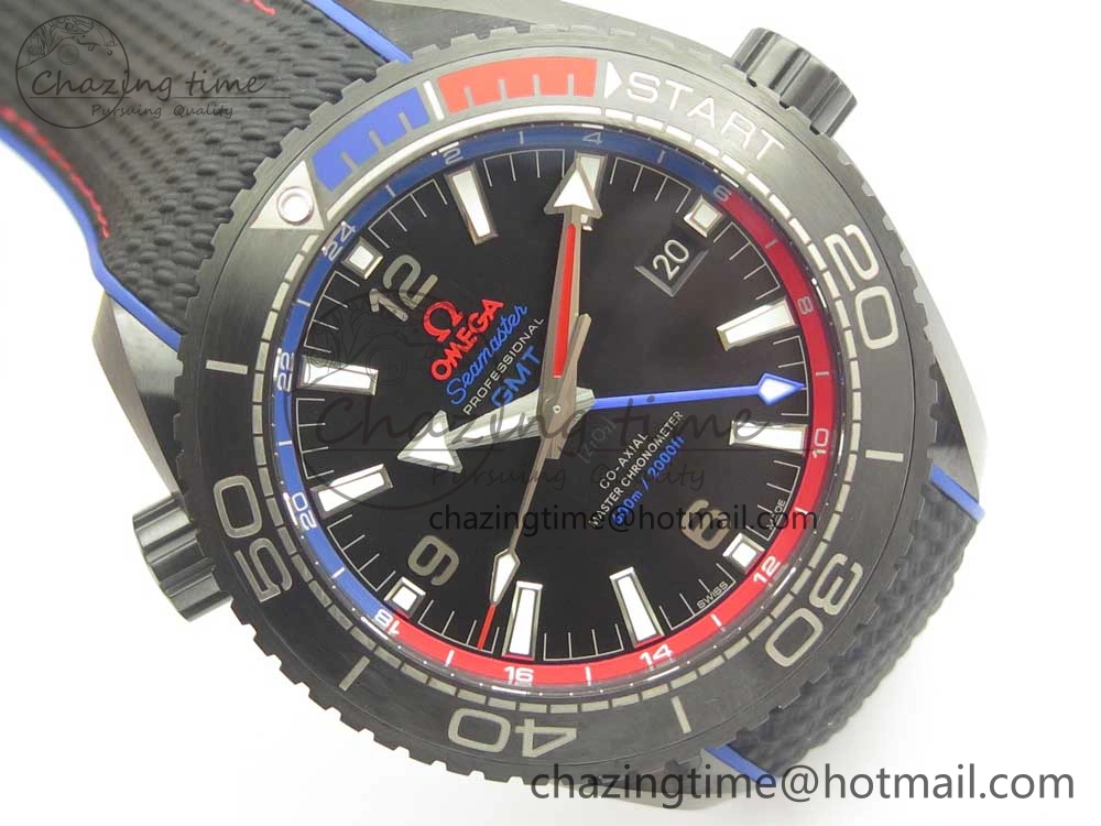 Effortless Planet Ocean 45.5mm ETNZ “Deep Black” Real Ceramic VSF 1:1 Best Edition on Black Nylon Strap A8906 Super Clone 7978