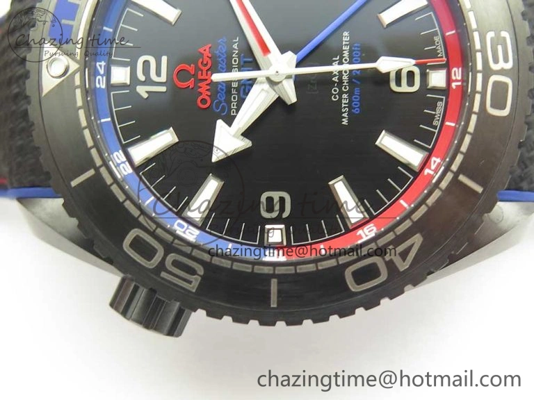 Effortless Planet Ocean 45.5mm ETNZ “Deep Black” Real Ceramic VSF 1:1 Best Edition on Black Nylon Strap A8906 Super Clone 7978