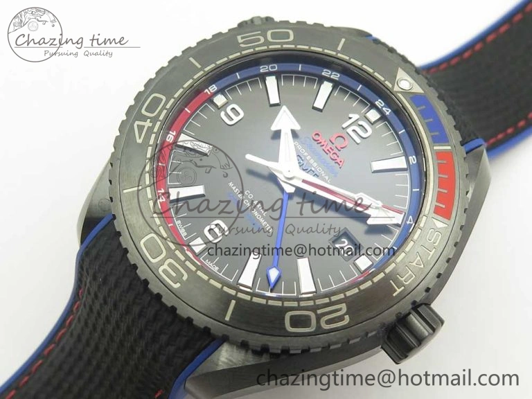 Effortless Planet Ocean 45.5mm ETNZ “Deep Black” Real Ceramic VSF 1:1 Best Edition on Black Nylon Strap A8906 Super Clone 7978