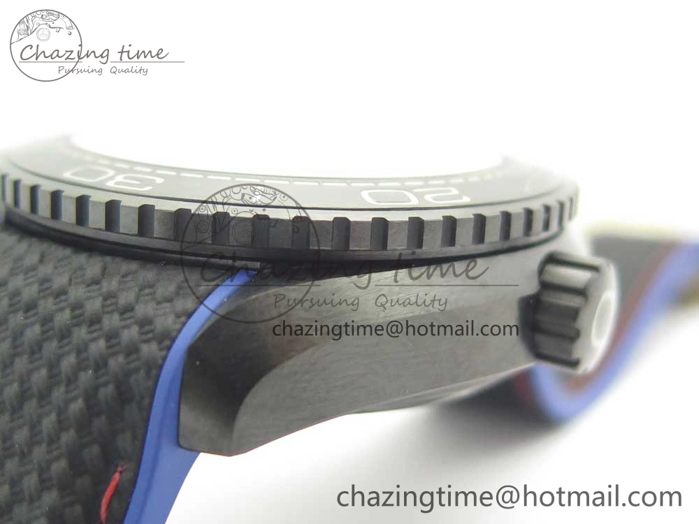Effortless Planet Ocean 45.5mm ETNZ “Deep Black” Real Ceramic VSF 1:1 Best Edition on Black Nylon Strap A8906 Super Clone 7978