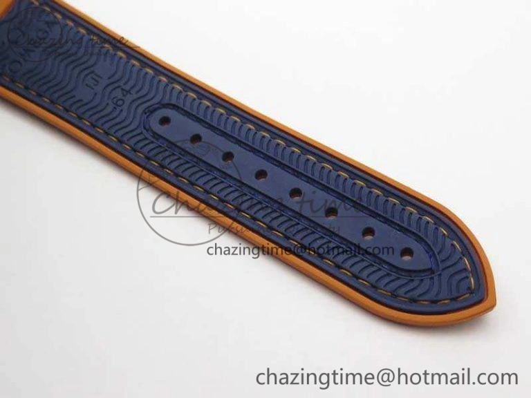 FreshLook Planet Ocean 45mm GMT Blue DLC Black OMF Best Edition Blue Dial On Blue Gummy Strap A 8123