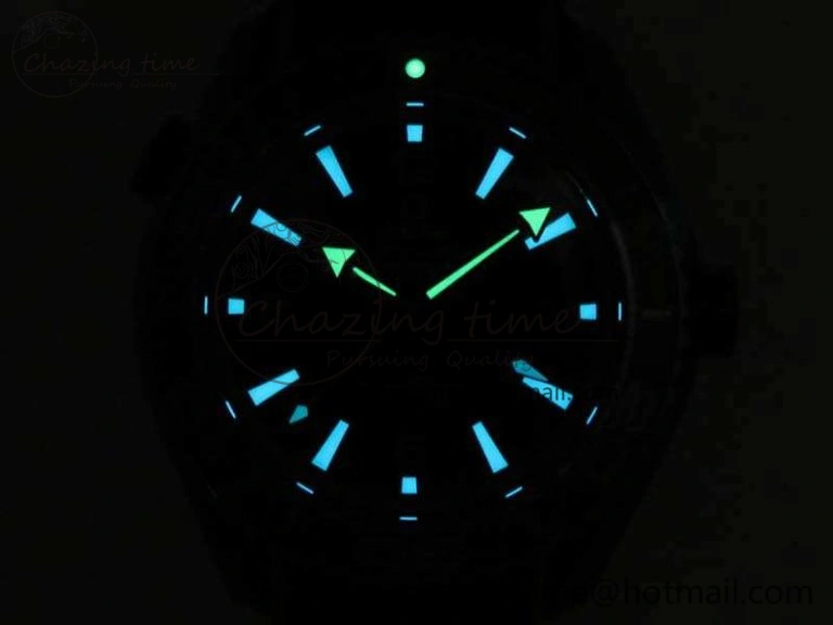 FreshLook Planet Ocean 45mm GMT Blue DLC Black OMF Best Edition Blue Dial On Blue Gummy Strap A 8123