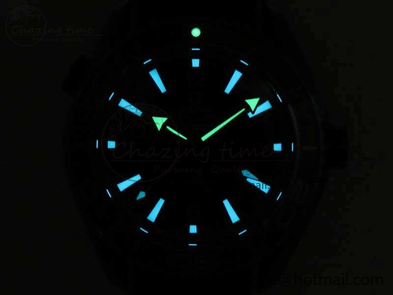 FreshLook Planet Ocean 45mm GMT Blue DLC Black OMF Best Edition Blue Dial On Blue Gummy Strap A 8123