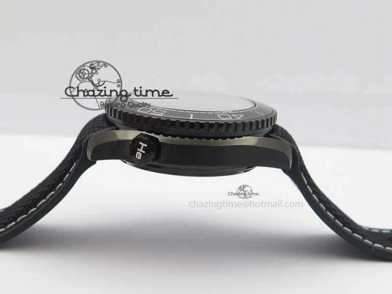 ComfortFit Planet Ocean 45mm GMT DLC JHF Best Edition Black Dial On Rubber Strap A 8194