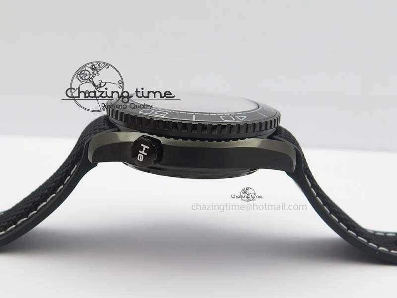 ComfortFit Planet Ocean 45mm GMT DLC JHF Best Edition Black Dial On Rubber Strap A 8194