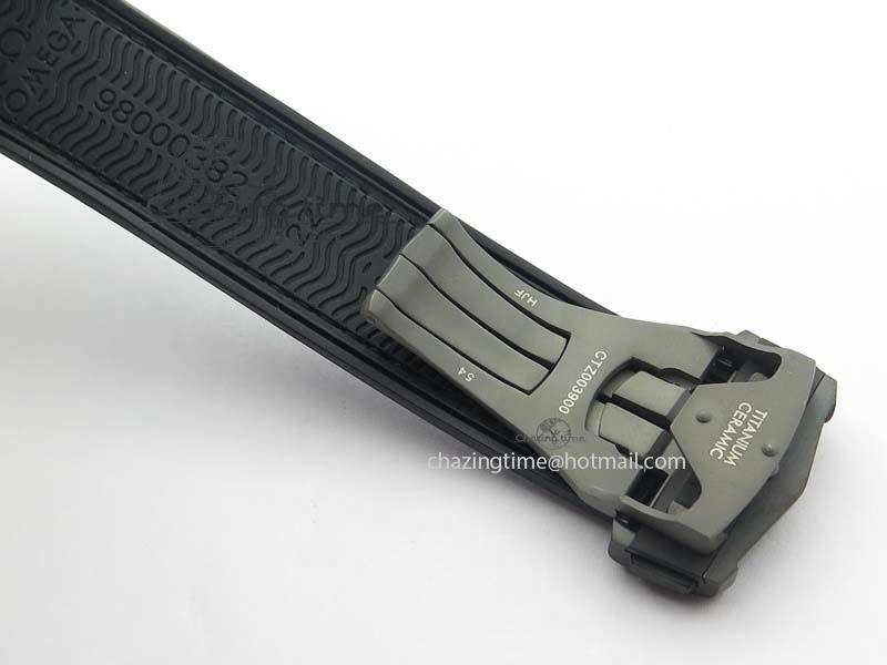 Flexible Planet Ocean 45mm GMT DLC RG JHF Best Edition Black Dial On Leather Strap A 8193