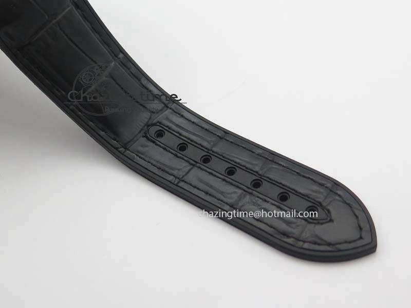 ZipUp Planet Ocean 45mm Real Ceramic RG BP Best Edition Black Dial On Leather Strap A 8181