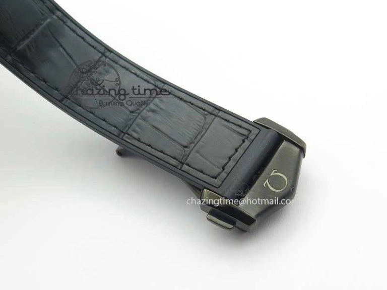 ZipUp Planet Ocean 45mm Real Ceramic RG BP Best Edition Black Dial On Leather Strap A 8181