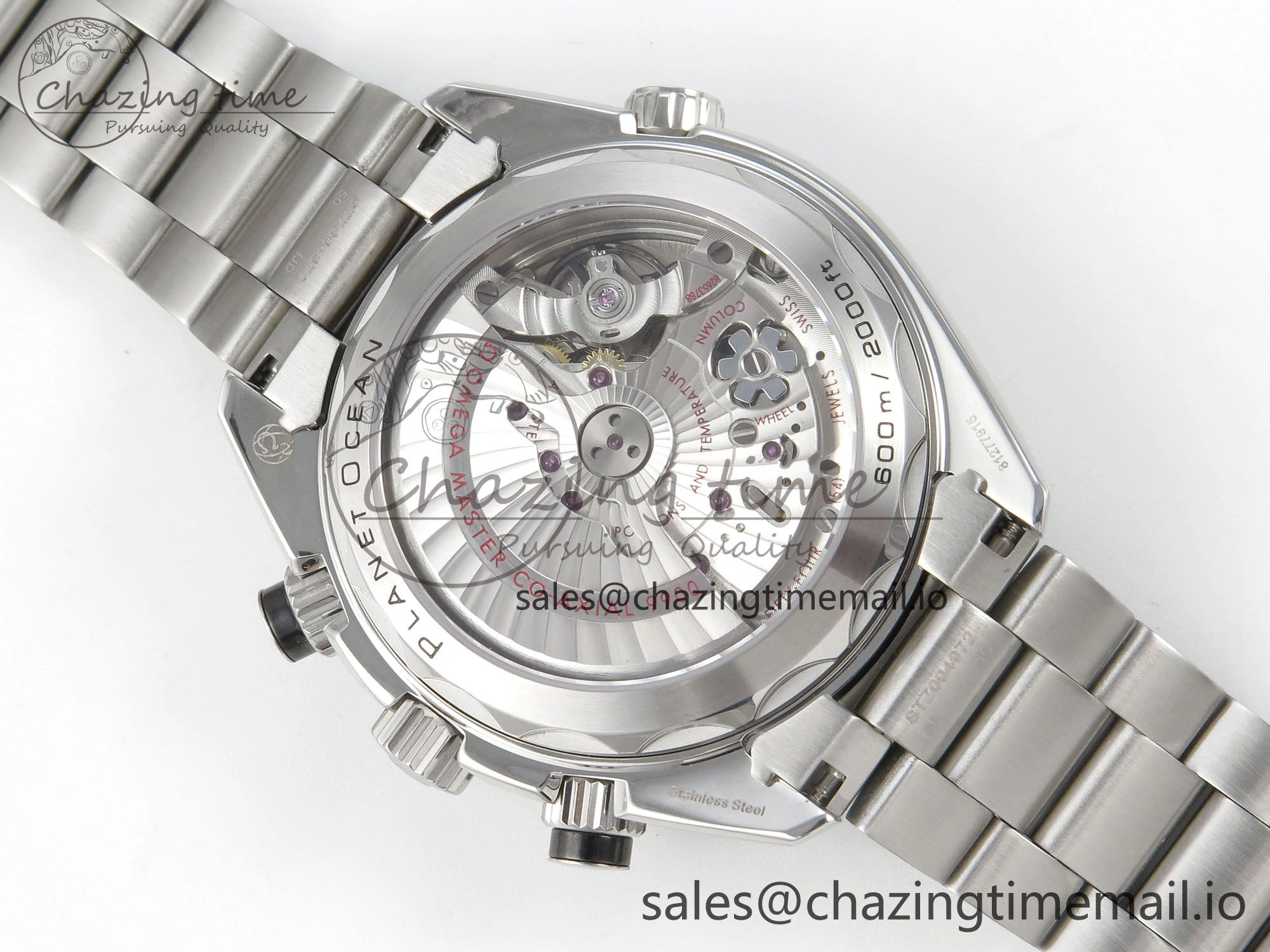 Premium Planet Ocean 600M Chrono SS VRF 1:1 Best Edition Black Bezel Black Dial on SS Bracelet A 7651