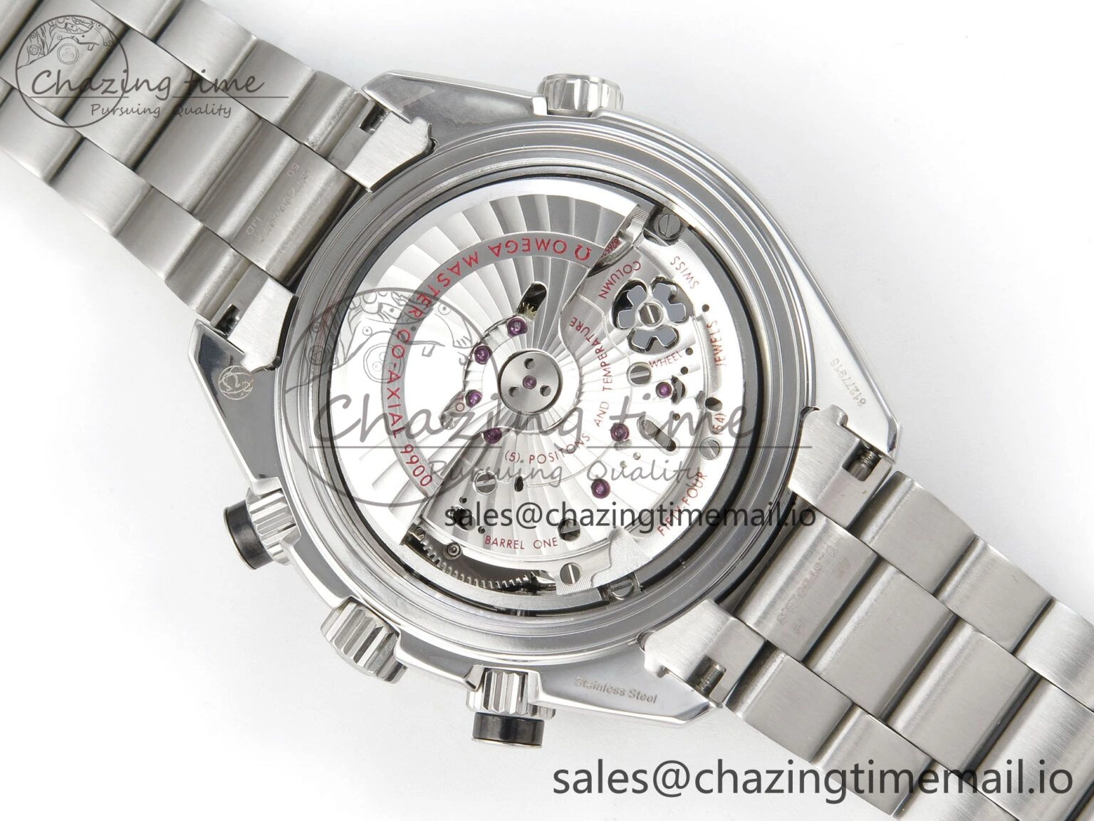 Premium Planet Ocean 600M Chrono SS VRF 1:1 Best Edition Black Bezel Black Dial on SS Bracelet A 7651