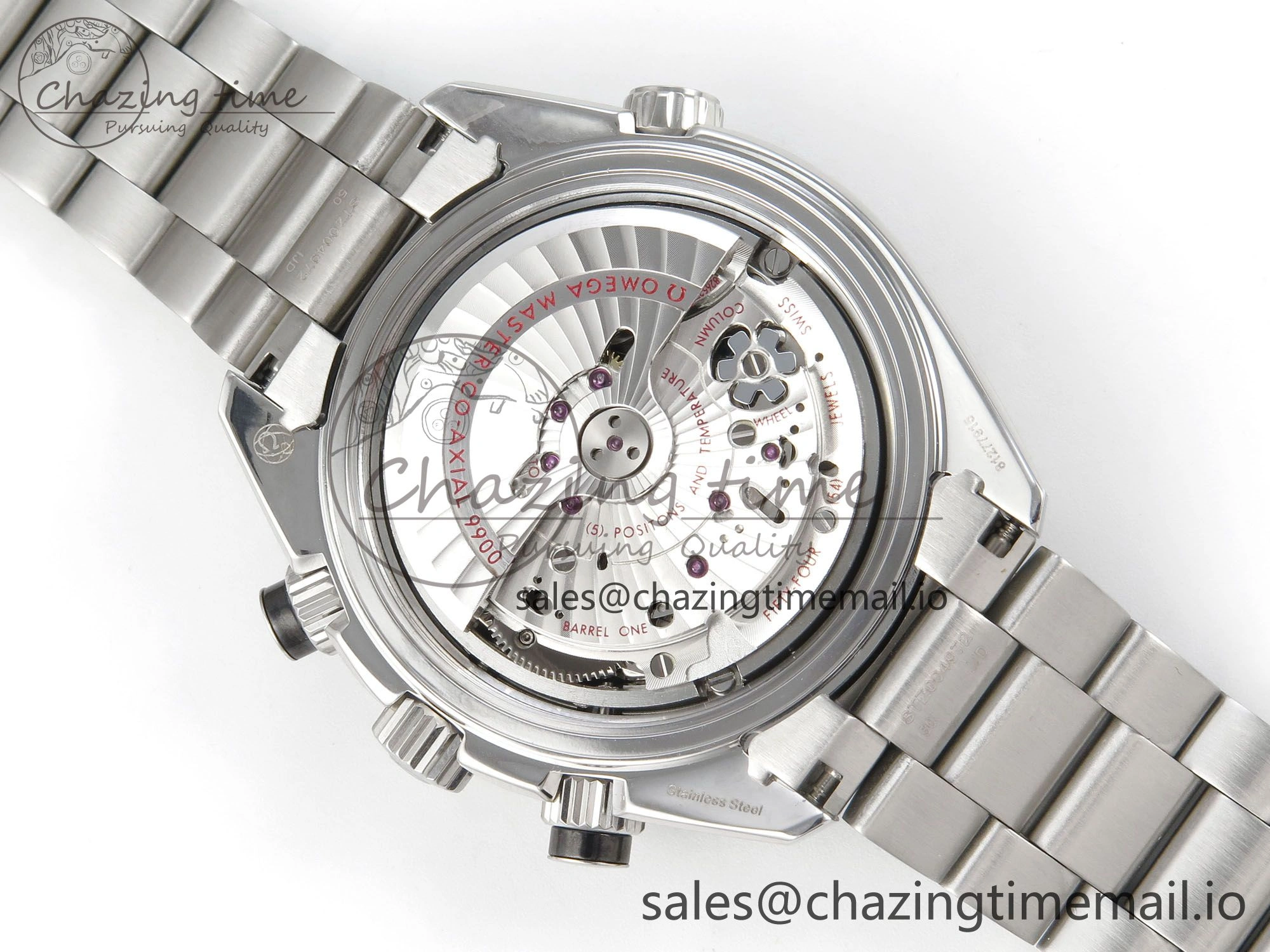Premium Planet Ocean 600M Chrono SS VRF 1:1 Best Edition Black Bezel Black Dial on SS Bracelet A 7651